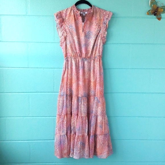 NWT "BB Dakota" by Steve Madden Dreaming of Waves Midi Dress Medium - Picture 1 of 6